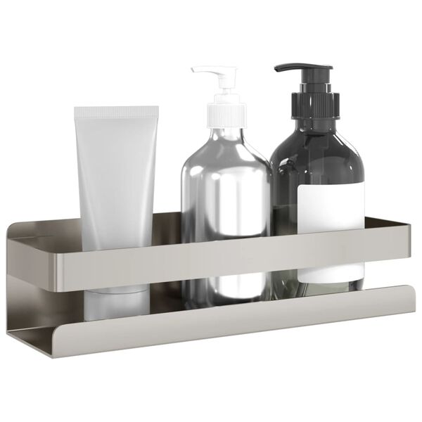 vidaXL Étagère de douche 23x6,5x6 cm acier inoxydable 304 brossé