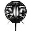 Esschert Design Balle &agrave; feu Bandes Noir Acier au carbone FF400