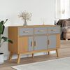 vidaXL Buffet OLDEN gris et marron 114x43x73,5 cm bois massif de pin