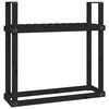 vidaXL Support pour bois de chauffage Noir 110x35x108,5 cm Bois de pin