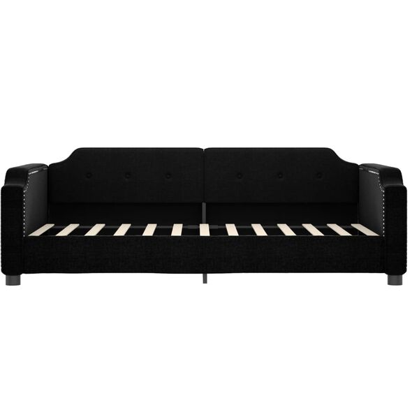 vidaXL Lit de repos sans matelas noir 90x190 cm tissu