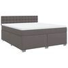 vidaXL Sommier &agrave; lattes de lit avec matelas Gris 180x200 cm Similicuir