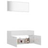 vidaXL Ensemble de meubles de salle de bain 2 pcs blanc brillant