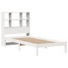 vidaXL Lit biblioth&egrave;que sans matelas blanc 90x190cm bois de pin massif