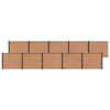 vidaXL Panneau de cl&ocirc;ture 10 pc 1692 x 146 cm WPC et Aluminium Marron
