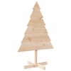 vidaXL Arbre de No&euml;l en bois pour d&eacute;coration 110 cm bois massif