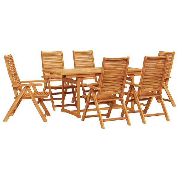 vidaXL Ensemble de salle &agrave; manger pour jardin 7 pcs Marron