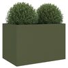 vidaXL Jardini&egrave;re vert olive 62x40x39 cm acier