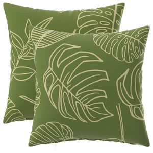 vidaXL Housse de coussin 2 pcs HEERLEN Mod&egrave;le feuille 30 x 30 cm
