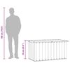 vidaXL Bo&icirc;te de rangement de jardin Gris 129x67x65 cm
