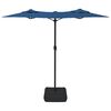 vidaXL Parasol de jardin &agrave; double t&ecirc;te bleu azur&eacute; 316x145 cm