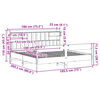 vidaXL Lit biblioth&egrave;que sans matelas blanc 180x200 cm bois pin massif