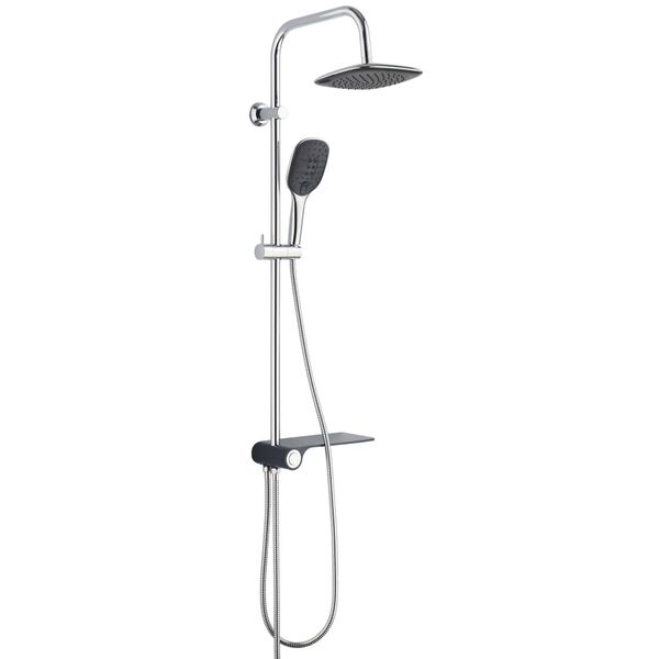 SCH&Uuml;TTE Ensemble de douche avec bac lat&eacute;ral AQUASTAR chrome-anthracite