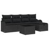 vidaXL Ensemble de canap&eacute; de jardin 6 pc Poly rotin