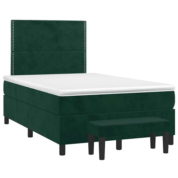 vidaXL Sommier &agrave; lattes de lit avec matelas Vert fonc&eacute; 100x200 cm