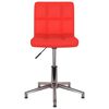 vidaXL Chaise pivotante de salle &agrave; manger Rouge Similicuir