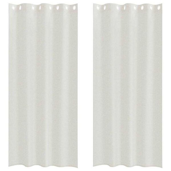 vidaXL Rideau en Voile 2 pcs Crème 260 x 140 cm Polyester
