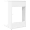 vidaXL Table d'appoint Blanc 40 x 38 x 62,5 cm Bois d'ing&eacute;nierie