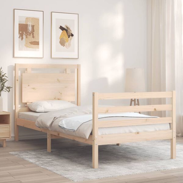 vidaXL Cadre de lit sans matelas 100x200 cm bois massif