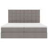 vidaXL Lit de Rangement Taupe 200 x 200 cm Cuir synth&eacute;tique