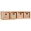 vidaXL &Eacute;tag&egrave;re murale avec paniers 62x18x16 cm Bois massif de noyer