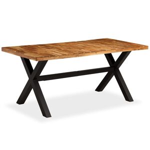 vidaXL Table &agrave; manger Bois d'acacia massif et manguier 180x90x76 cm
