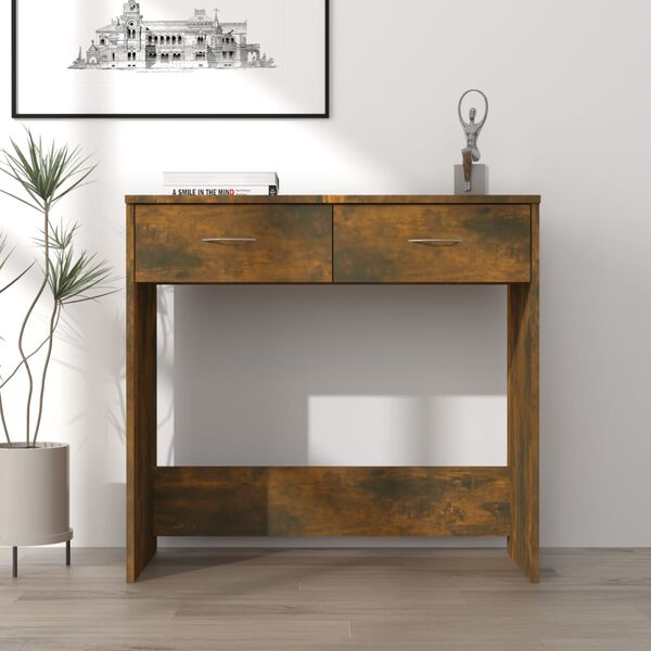 vidaXL Bureau Ch&ecirc;ne fum&eacute; 80x40x75 cm Bois d'ing&eacute;nierie