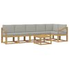vidaXL Ensemble de canap&eacute;s d'ext&eacute;rieur 7 pcs Blanc et gris clair