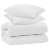 vidaXL Couette avec Oreillers avec oreiller 3 pi&egrave;ces Blanc Microfibre