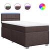 vidaXL Sommier &agrave; lattes de lit avec matelas Marron fonc&eacute; 90x200 cm