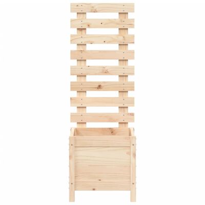 vidaXL Jardinière avec support 39x39,5x114 cm bois de pin massif