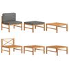 vidaXL Salon de jardin 3 pcs avec coussins gris fonc&eacute; Bois de teck