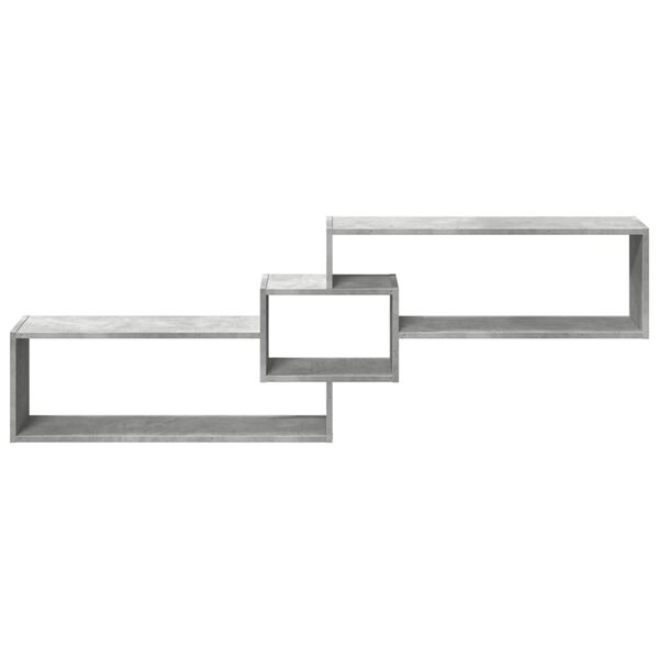 vidaXL Armoire murale 158x18x53 cm gris béton bois d'ingénierie