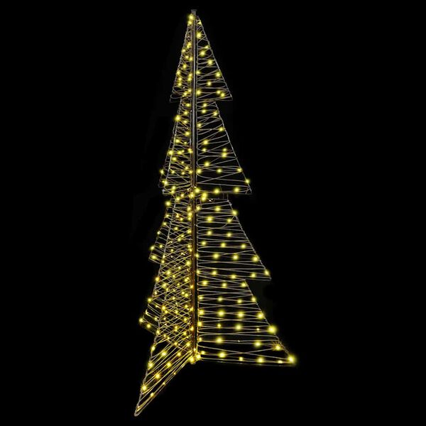 vidaXL Sapin de No&euml;l avec 240 LED Blanc chaud 180 cm Rotin