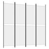 vidaXL Cloison de s&eacute;paration 4 panneaux Blanc 200x200 cm Tissu