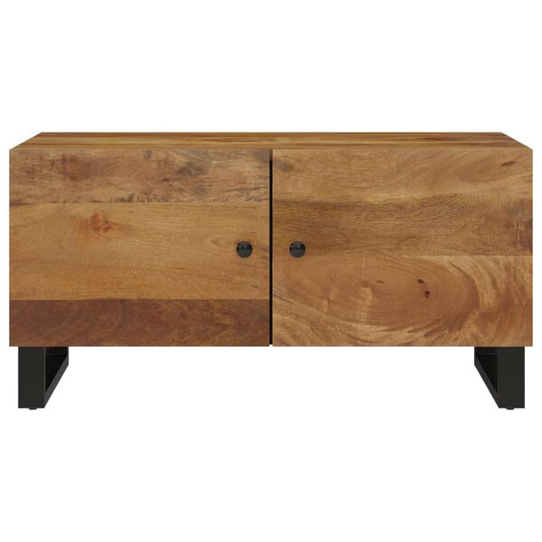 vidaXL Table basse 80x50x40 cm Bois de manguier solide et d'ing&eacute;nierie