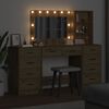 vidaXL Table de Toilette 3 pcs Chêne artisanal Bois d'ingénierie
