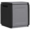 vidaXL Bo&icirc;te de rangement de jardin 54x53x57 cm 130 L Gris fonc&eacute; noir