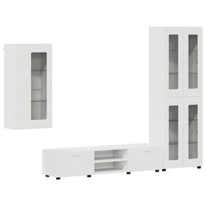 vidaXL Ensemble meuble TV FLORIN 3 pc 150 x 39 x 30 cm Blanc