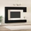 vidaXL Ensemble meuble TV 9 pcs Ch&ecirc;ne noir Bois d'ing&eacute;nierie