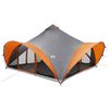 vidaXL Tente Tipi 18.0 personne Gris et orange Polyester et Acier