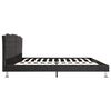 vidaXL Lit avec matelas &agrave; m&eacute;moire de forme Gris fonc&eacute; Tissu 180x200 cm