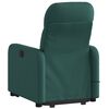 vidaXL Fauteuil inclinable de massage &eacute;lectrique Vert fonc&eacute; Tissu