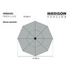 Madison Parasol de jardin Paros II Luxe 300 cm bleu saphir