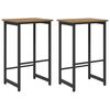 vidaXL Tabouret de bar 2 pc Ch&ecirc;ne artisanal 40 x 32 x 74 cm