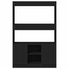 vidaXL Buffet haut noir 92x33x140 cm bois d'ing&eacute;nierie