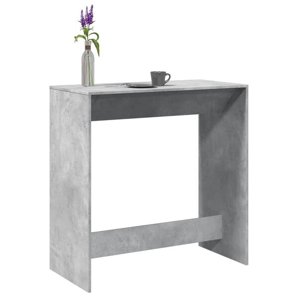 vidaXL Table de bar gris b&eacute;ton 102x50x103,5 cm bois d'ing&eacute;nierie
