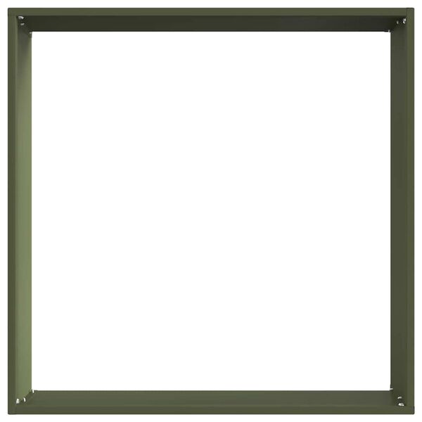 vidaXL Bordure de Pelouse Vert olive 50 x 50 x 13 cm Acier
