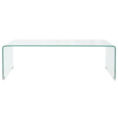 vidaXL Table basse 98x45x30 cm Verre trempé Transparent