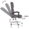 vidaXL Fauteuil de massage inclinable de bureau Gris Similicuir